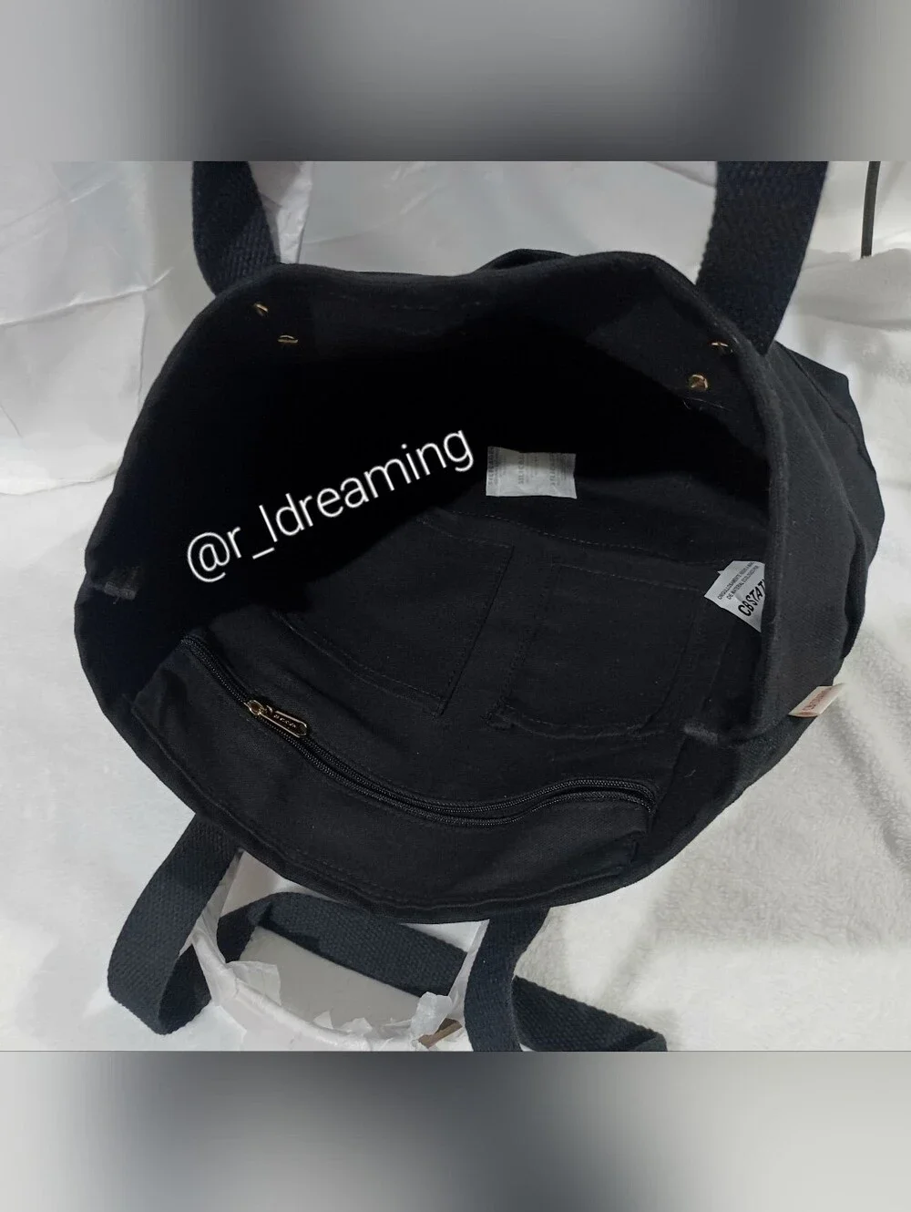 Black Canvascraft Leather-Handled Unisex Commuter Bag by CB Station One Size